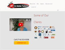 Tablet Screenshot of aplusinhometutors.com